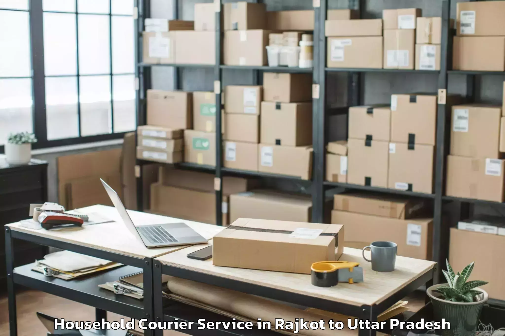 Hassle-Free Rajkot to Bahraigh Household Courier